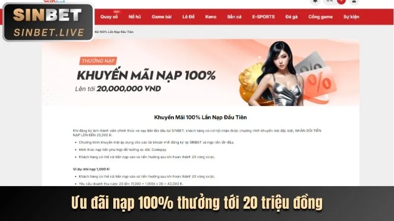 Chương trình hoàn trả cược tại 50win